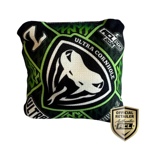 Ultra - Viper-Z Cornhole Bags - ACL Pro 2026 Cornhole Bags Ultra Cornhole Black/Green