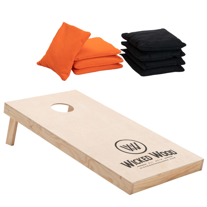 Cornhole Starting Kit - 12mm / 15mm - 120x60 - 1x Board / 2x4 Bags Cornhole sets Wicked Wood Games 12mm