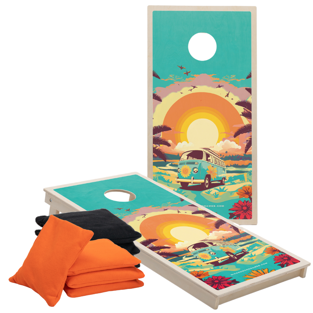 HIPPY - Cornhole Set - 2 board / 2x4 zakjes Cornhole sets Wicked Wood Games
