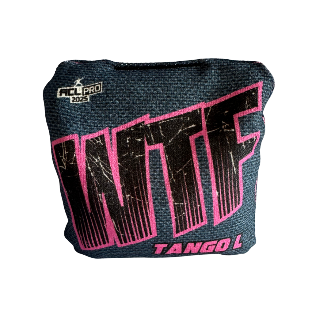WTF - Tango - ACL Pro Bags - 2025 Cornhole Bags Wicked Wood Games Pink-Blue-L