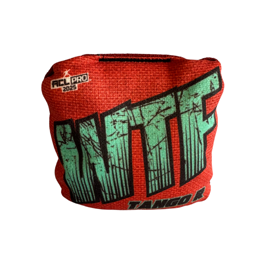 WTF - Tango - ACL Pro Bags - 2025 Cornhole Bags Wicked Wood Games Orange-Green-R