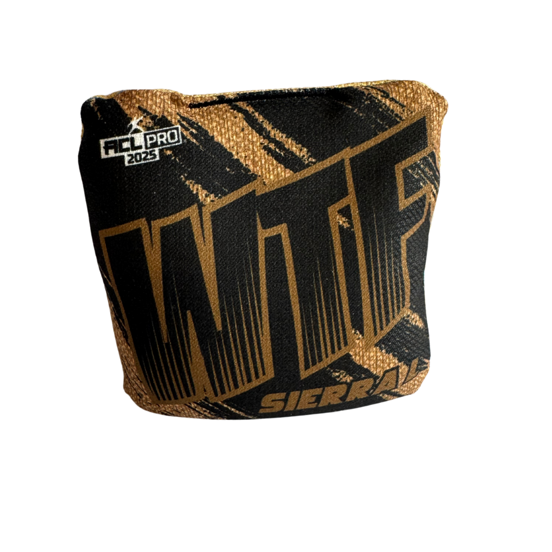 WTF - Sierra - ACL Pro Bags - 2025 Cornhole Bags Wicked Wood Games L-Bronze-Black
