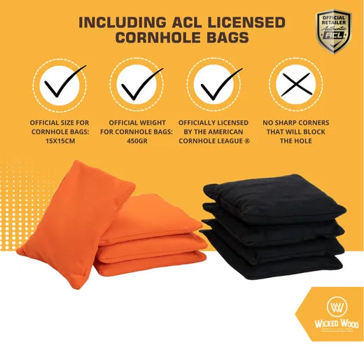 RAILS - Cornhole Set - 2 board / 2x4 zakjes Cornhole sets Wicked Wood Games