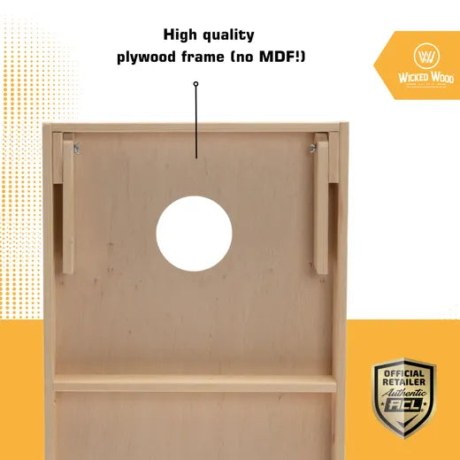 Cornhole Set - 90x60 - Black Red Zone Design Cornhole sets Wicked Wood Games