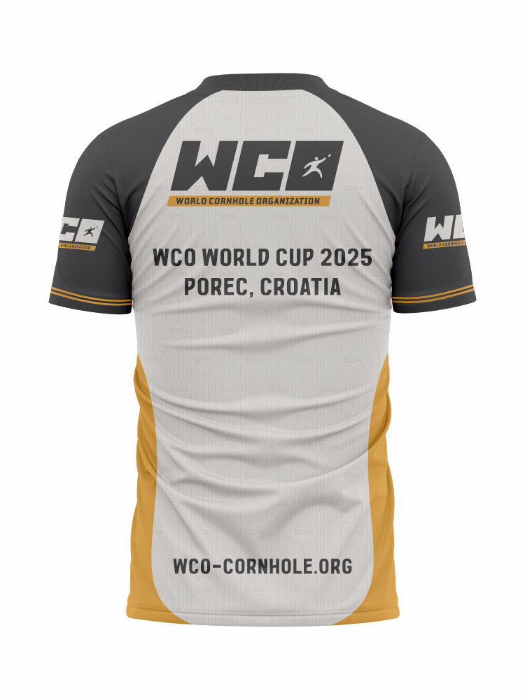 Maillot officiel WCO (World Cornhole Organization) 2026 – Poreč