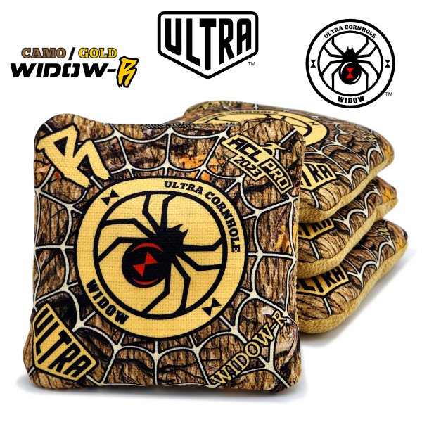 Ultra Widow 2023 - R - 1x4 Cornhole Bags Cornhole Bags Ultra Cornhole Camo Gold